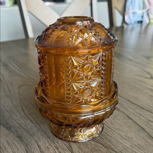 Indiana Amber Glass Fairy Lamp